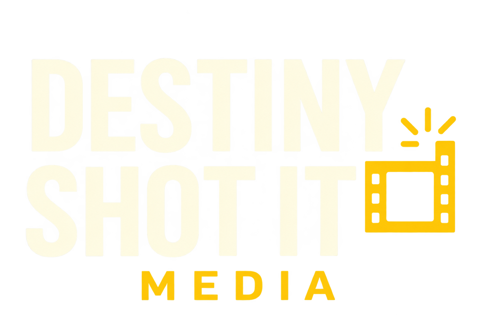 Destiny Shot It Media logo in cream and gold